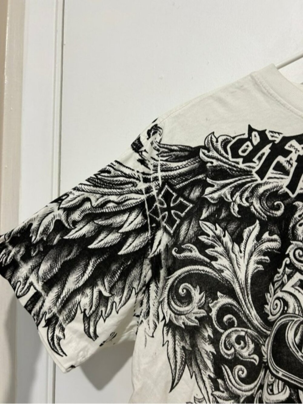 Affliction white & black tee - Picture 2 of 10